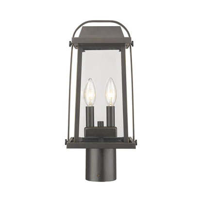 Millworks Outdoor Post Light in Oil Rubbed Bronze.