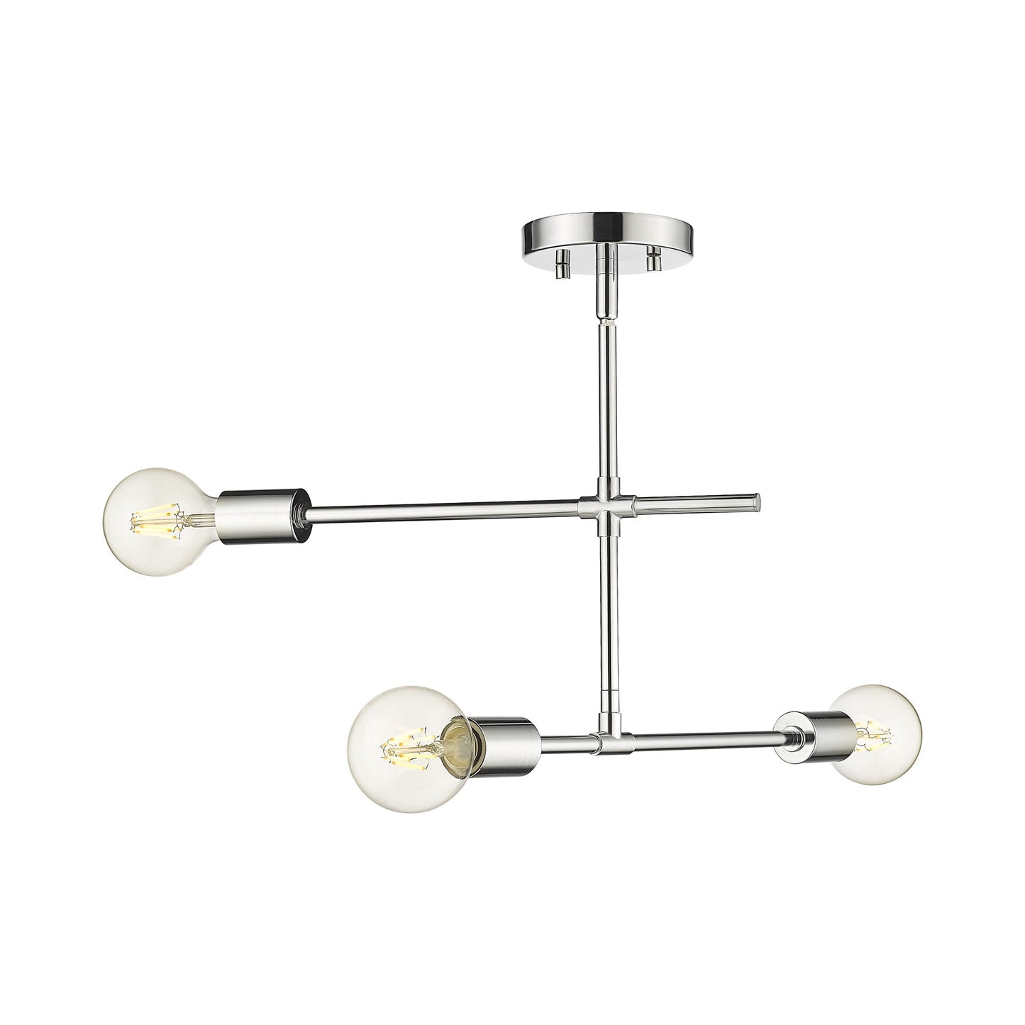 Modernist Semi Flush Mount Ceiling Light in Detail.