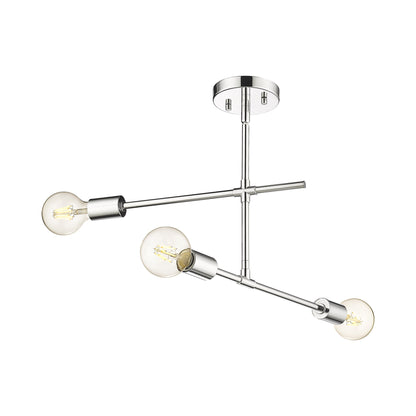 Modernist Semi Flush Mount Ceiling Light in Detail.