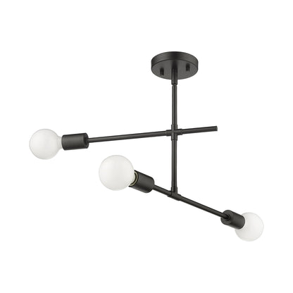 Modernist Semi Flush Mount Ceiling Light in Detail.