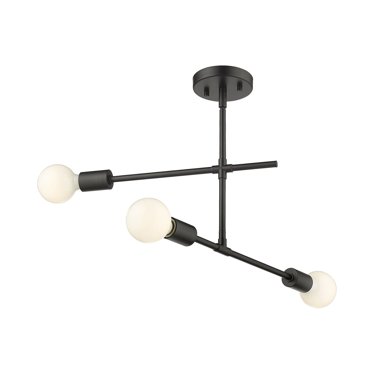 Modernist Semi Flush Mount Ceiling Light in Detail.