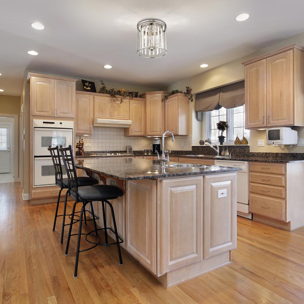 Monarch Flush Mount Ceiling Light in kitchen.