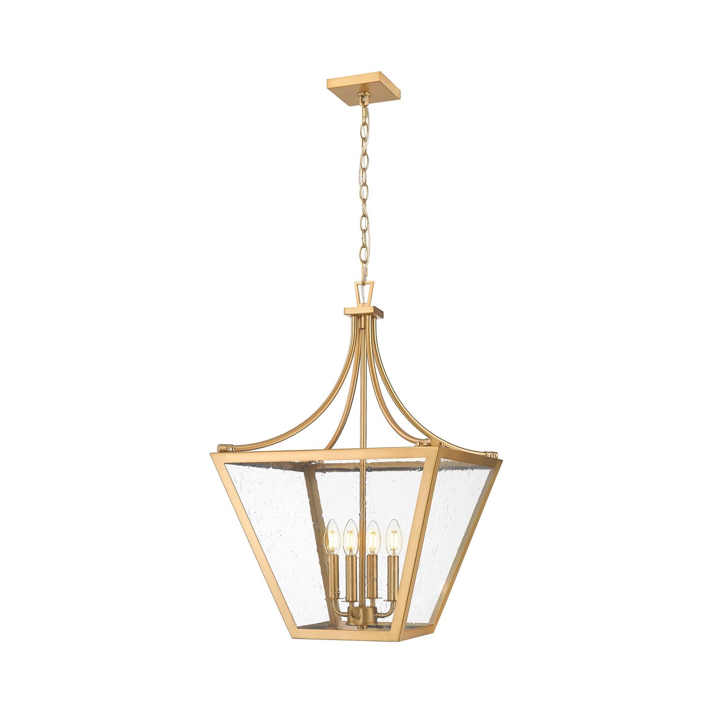 Montalcino Chandelier in Rubbed Brass (4-Light).