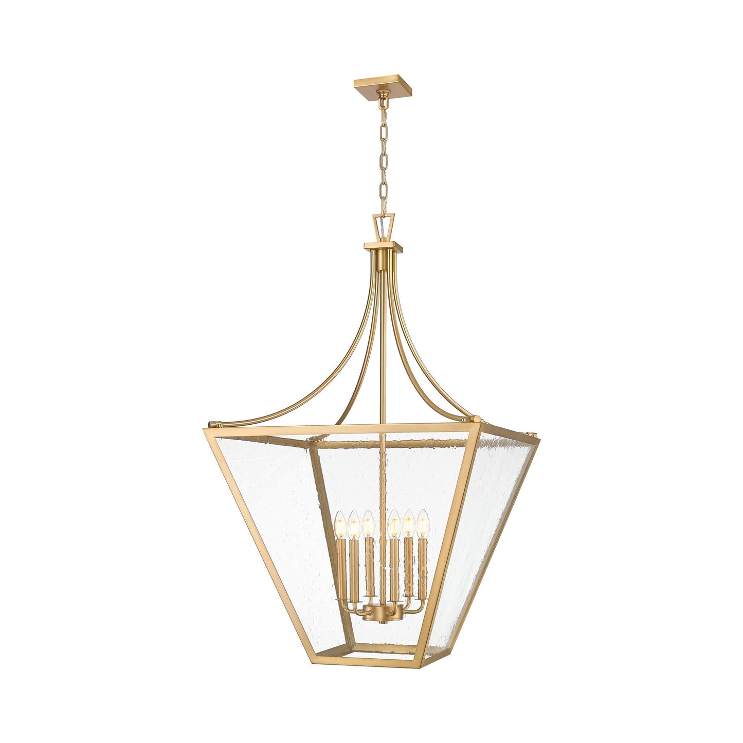 Montalcino Chandelier in Rubbed Brass (6-Light).