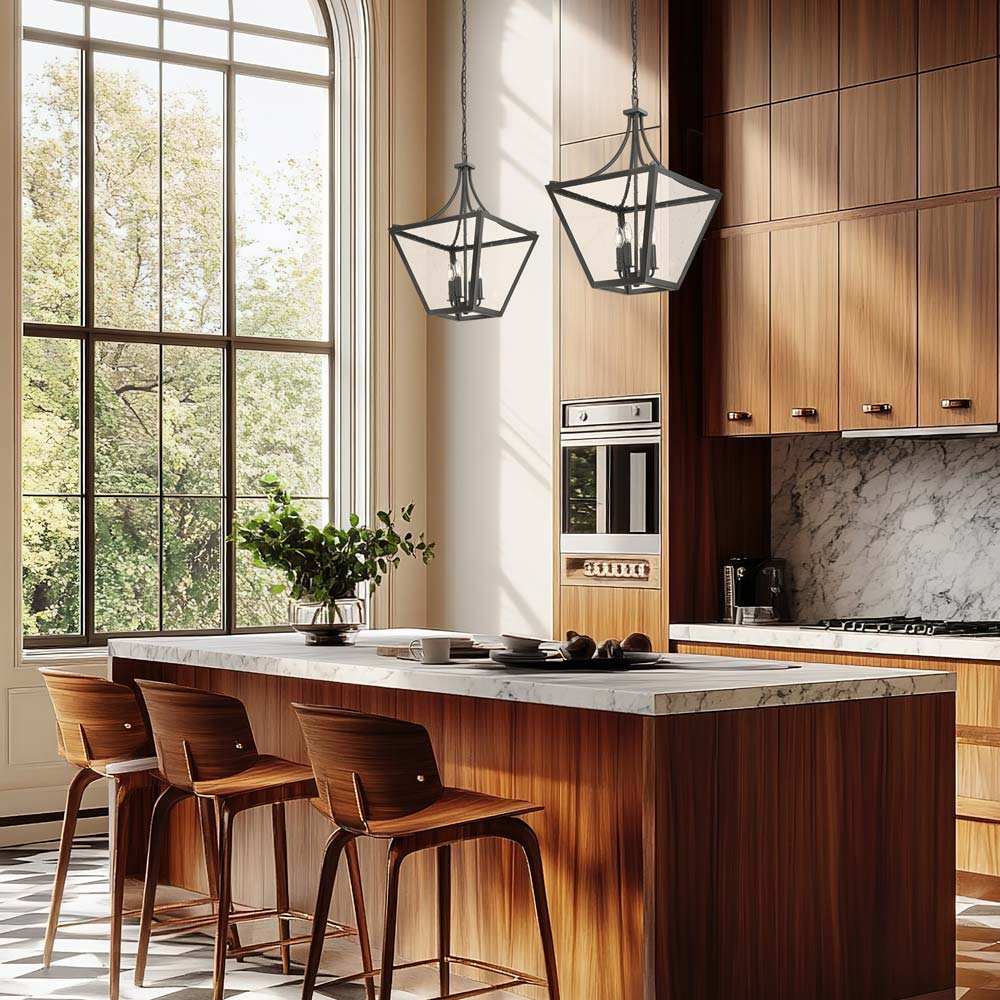 Montalcino Chandelier in kitchen.
