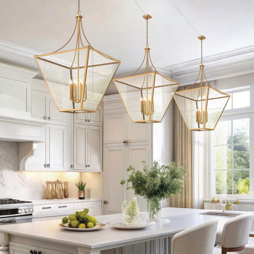 Montalcino Chandelier in kitchen.