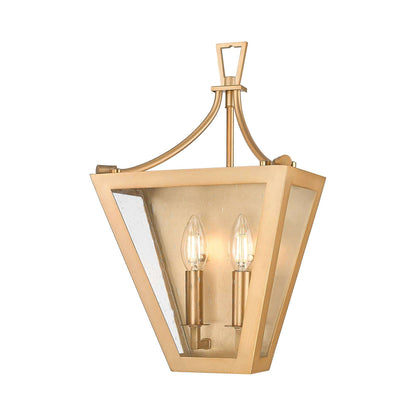 Montalcino Wall Light in Rubbed Brass.