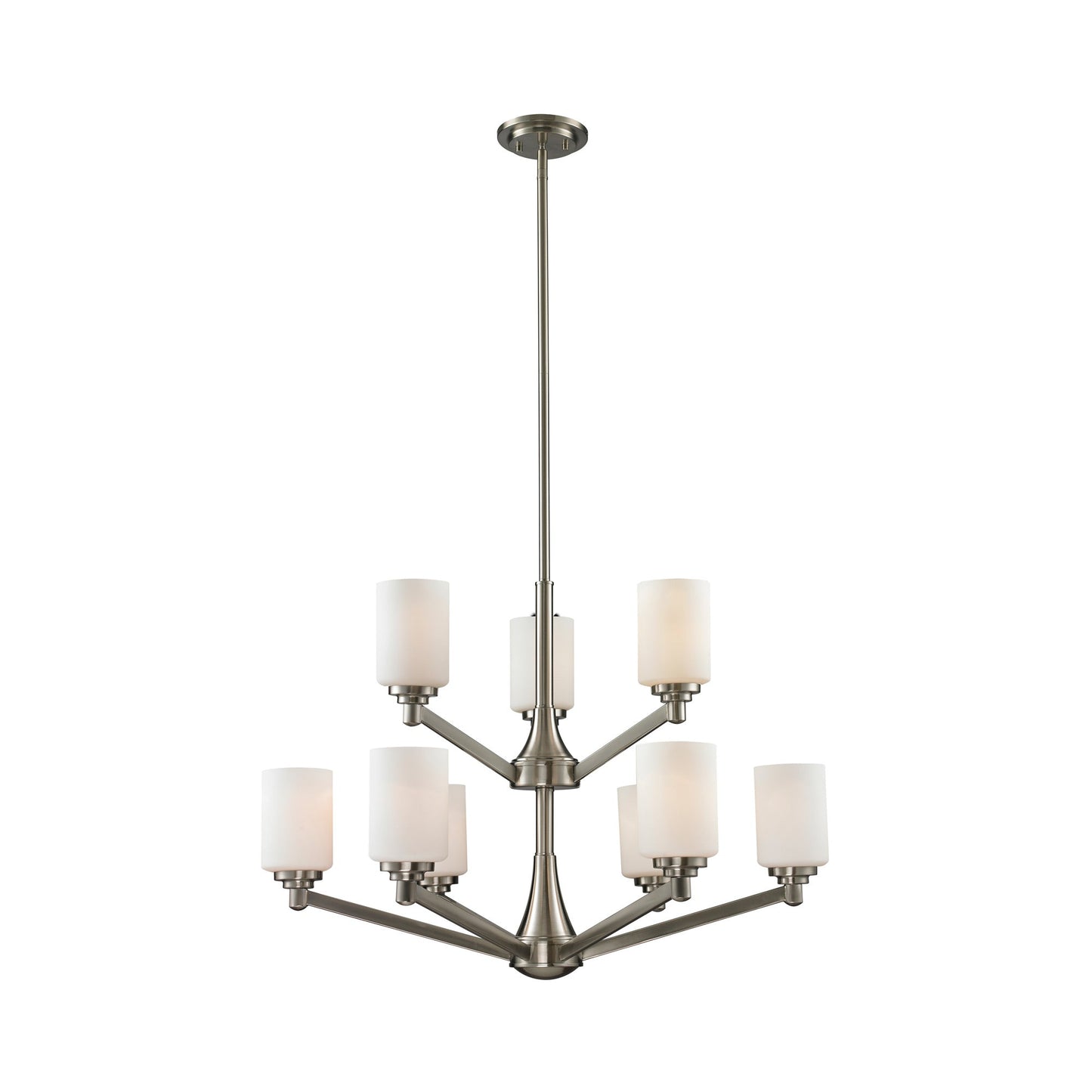 Montego Chandelier in Brushed Nickel (9-Light).
