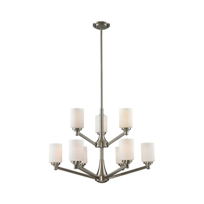 Montego Chandelier in Brushed Nickel (9-Light).
