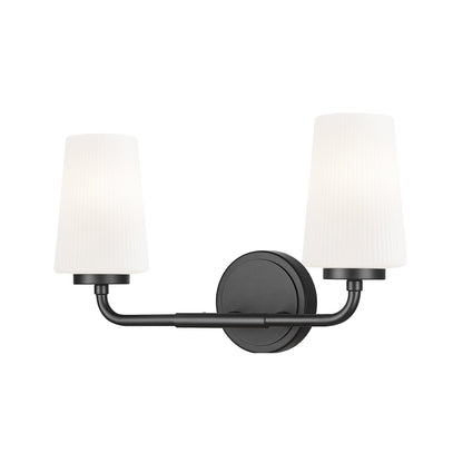 Montford Bath Vanity Light in Matte Black (2-Light).