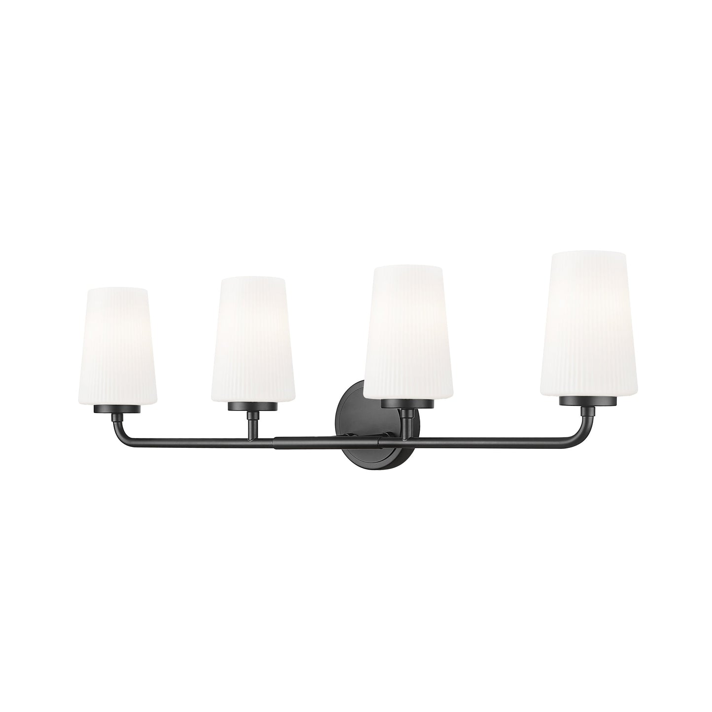 Montford Bath Vanity Light in Matte Black (4-Light).