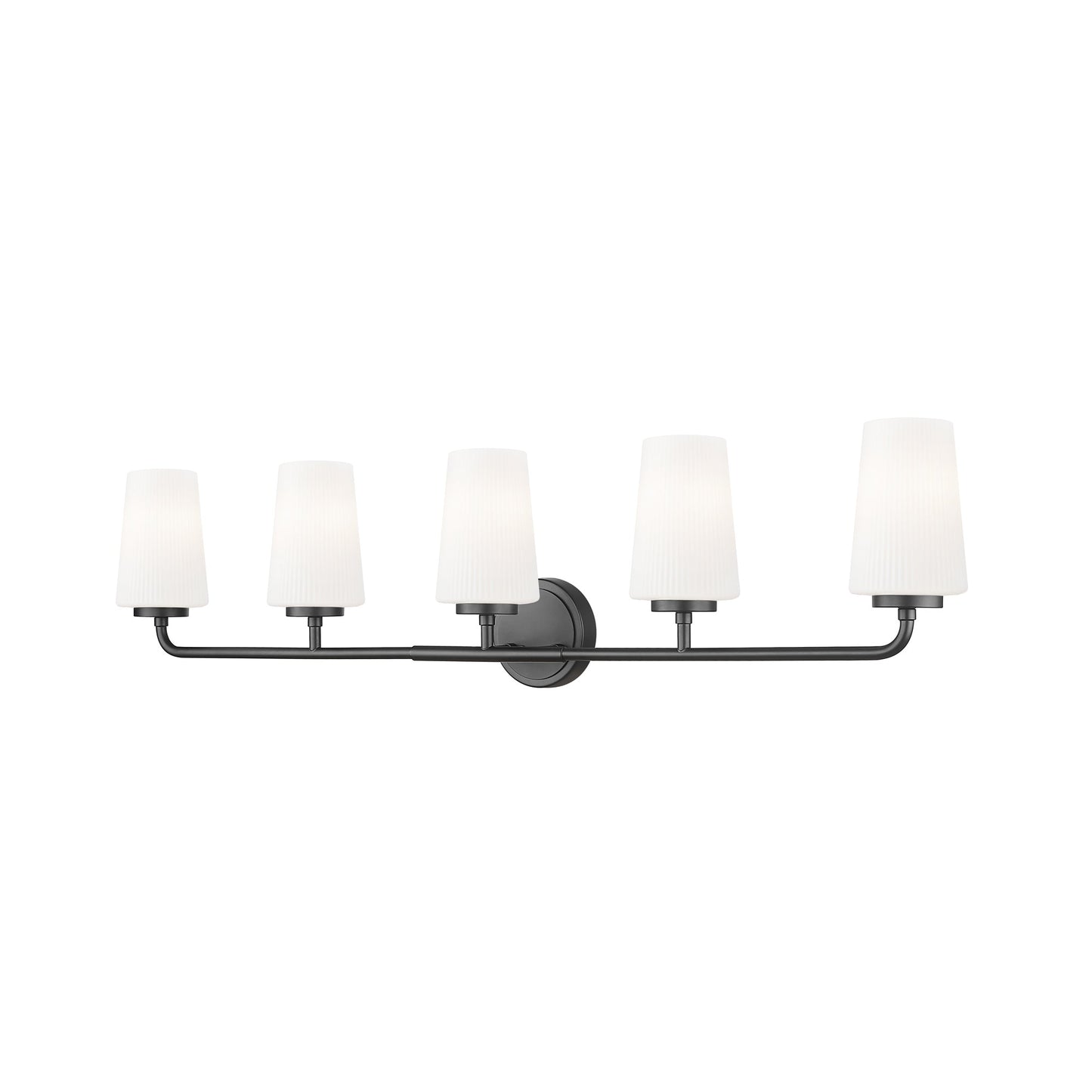 Montford Bath Vanity Light in Matte Black (5-Light).