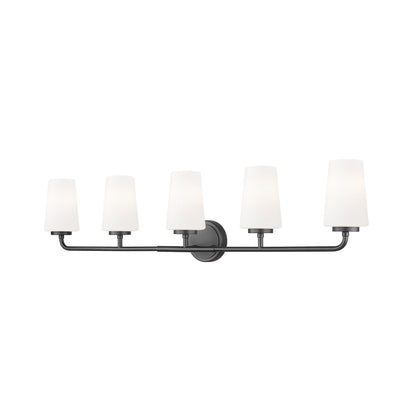 Montford Bath Vanity Light in Matte Black (5-Light).
