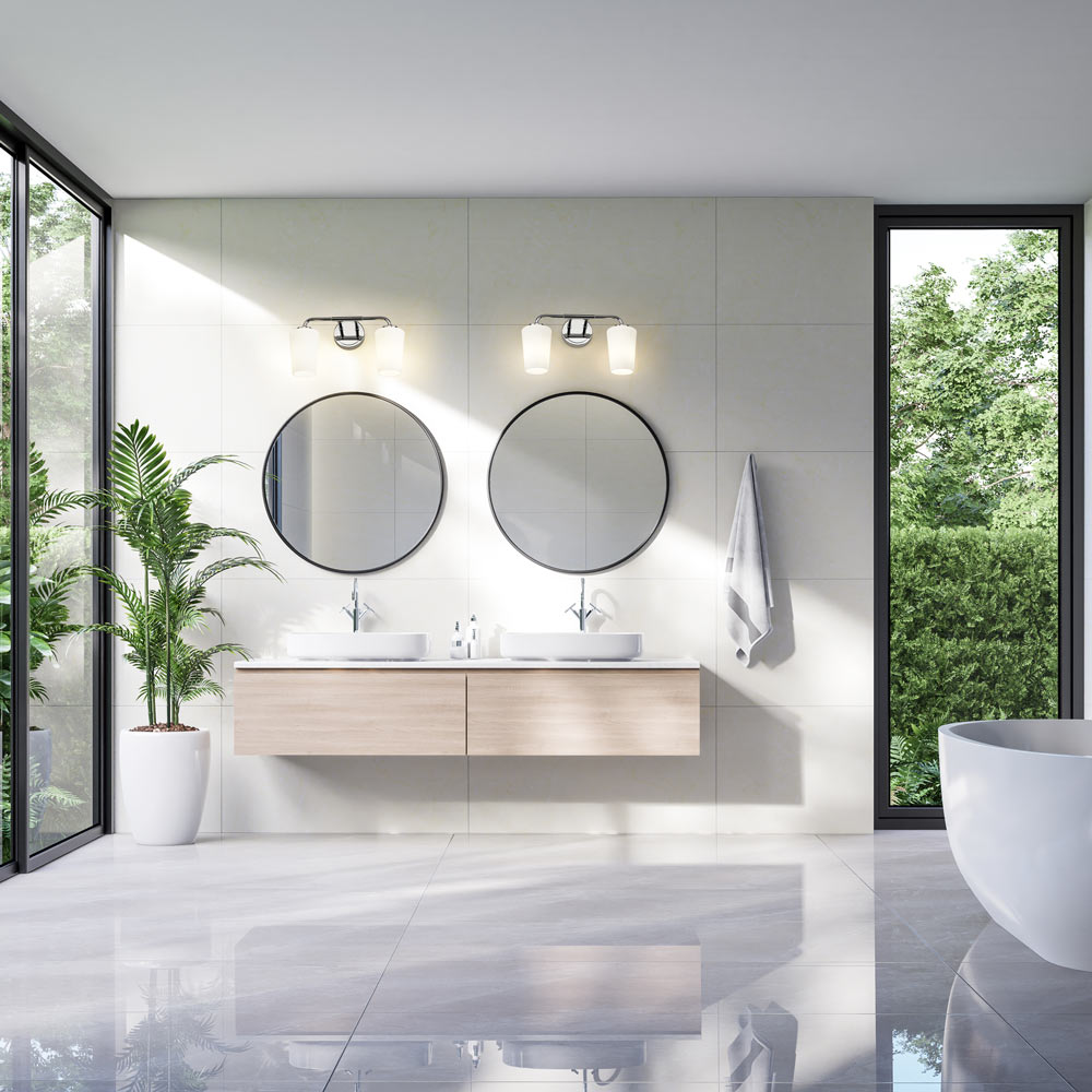 Montford Bath Vanity Light in bathroom.