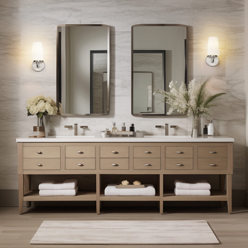 Montford Wall Light in bathroom.