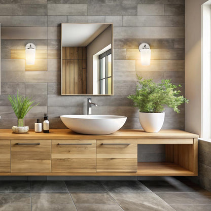 Montford Wall Light in bathroom.