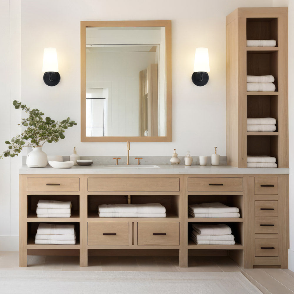 Montford Wall Light in bathroom.