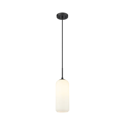 Monty Pendant Light in Matte Black (17-Inch/Matte Opal).