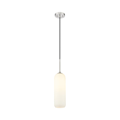 Monty Pendant Light in Brushed Nickel (22-Inch/Matte Opal).