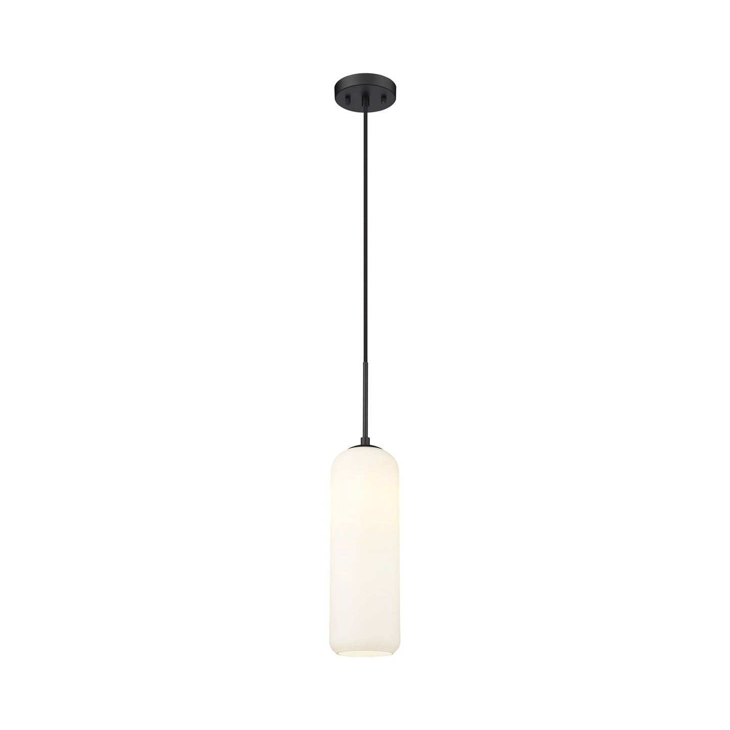 Monty Pendant Light in Matte Black (22-Inch/Matte Opal).