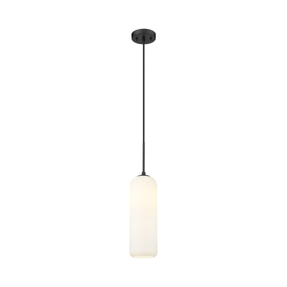 Monty Pendant Light in Matte Black (22-Inch/Matte Opal).
