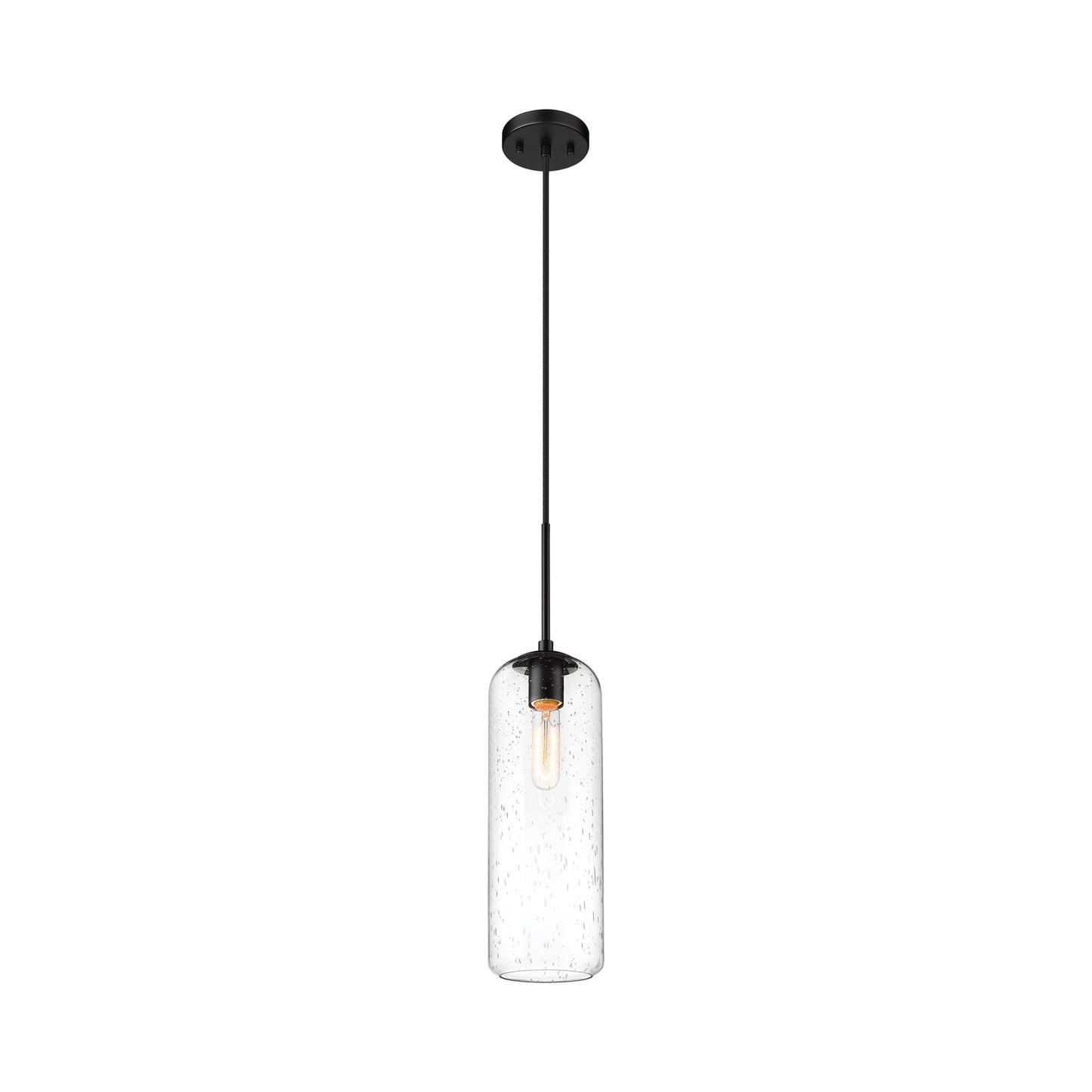 Monty Pendant Light in Matte Black (22-Inch/Seedy).