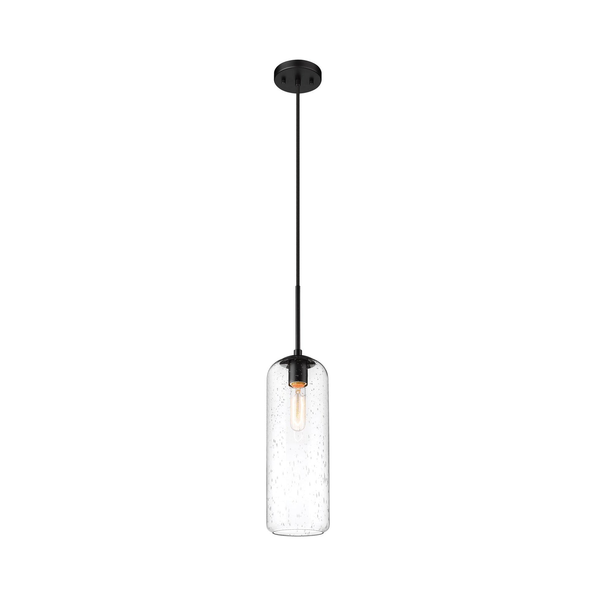 Monty Pendant Light in Matte Black (22-Inch/Seedy).