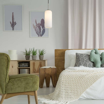 Monty Pendant Light in bedroom.