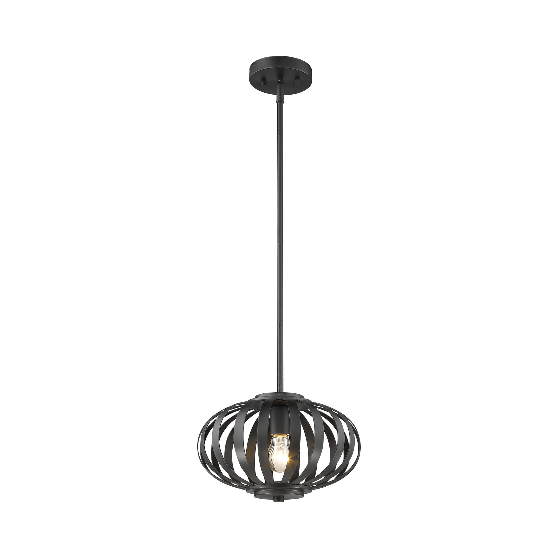 Moundou Single Pendant Light in Bronze.