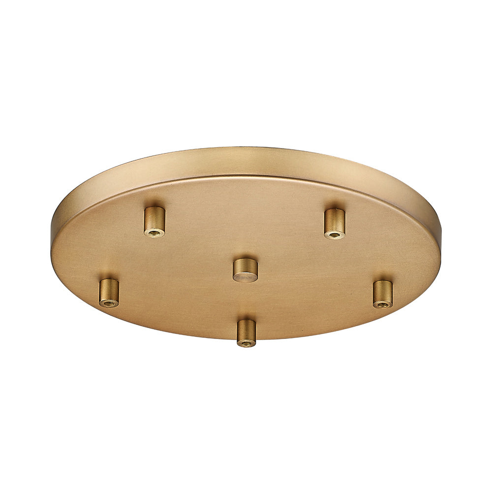 Multi Point 1205R Canopy in Rubbed Brass.
