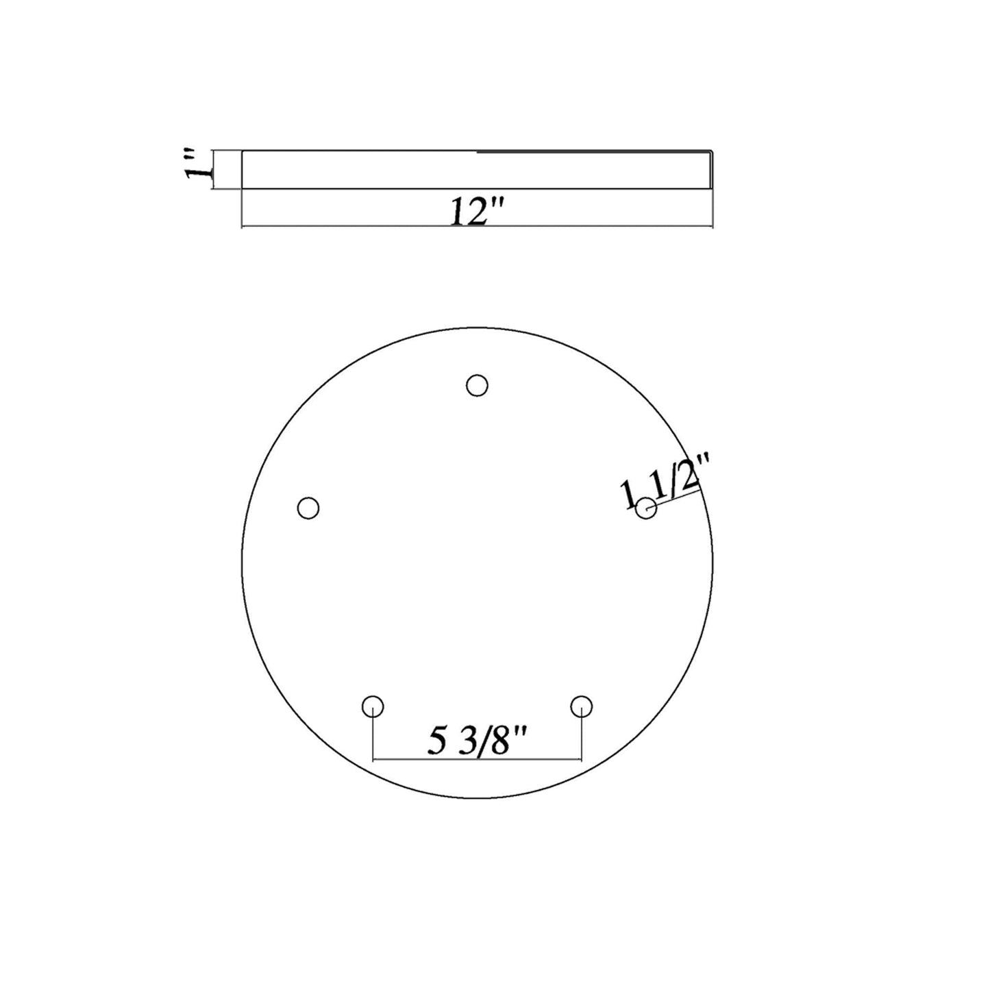Multi Point 1205R Canopy - line drawing.