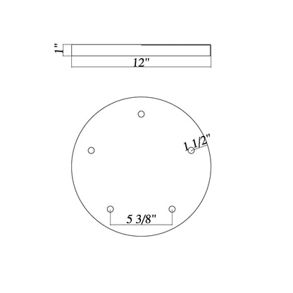 Multi Point 1205R Canopy - line drawing.