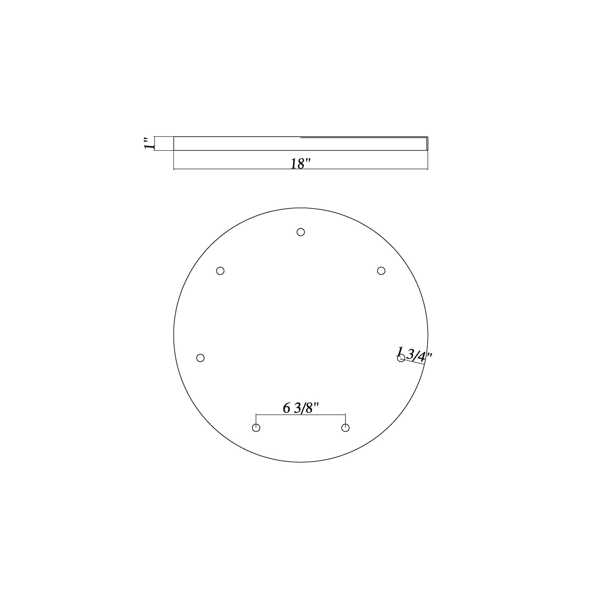 Multi Point 1807R Canopy - line drawing.