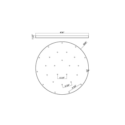 Multi Point 3627R Canopy - line drawing.