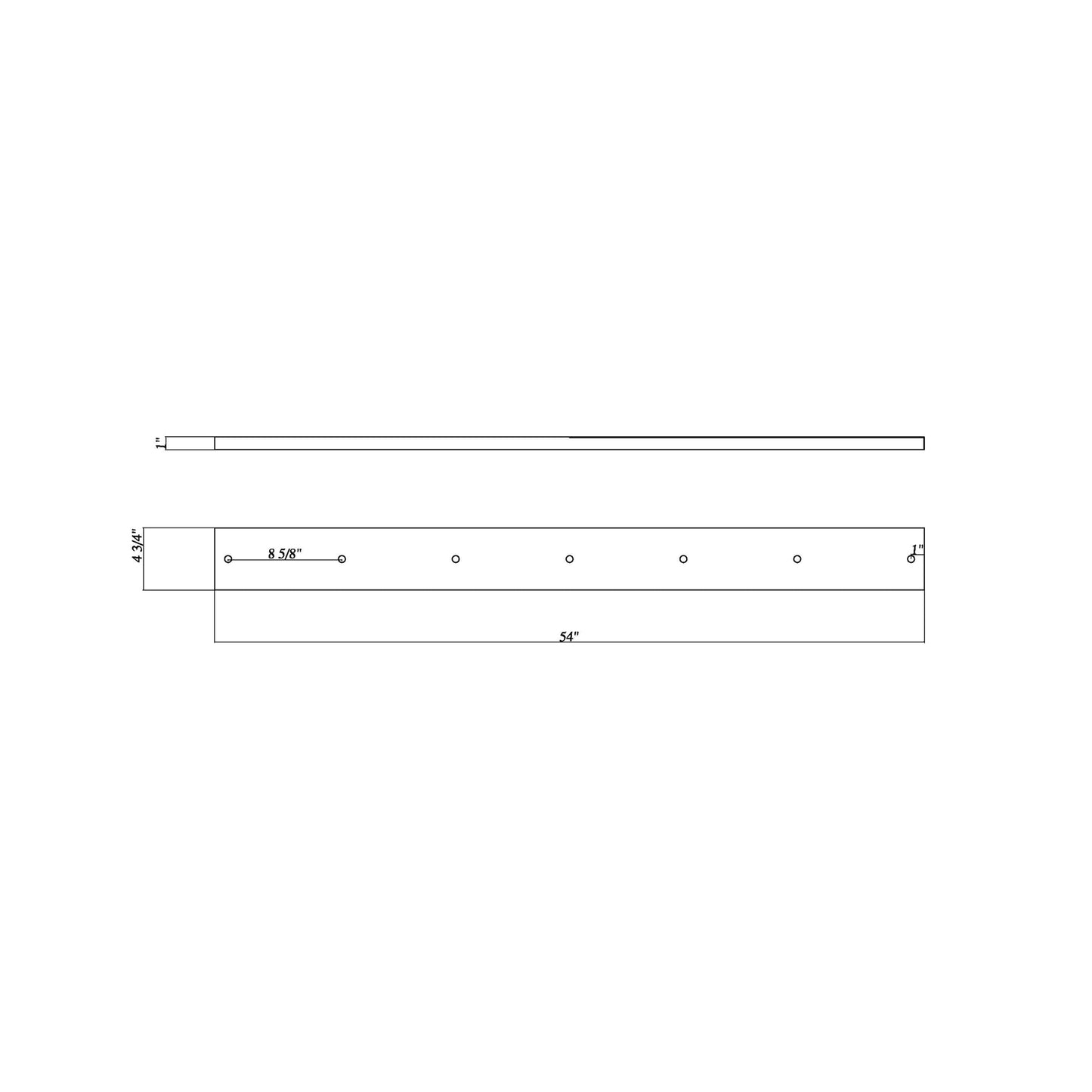 Multi Point 5407L Canopy - line drawing.