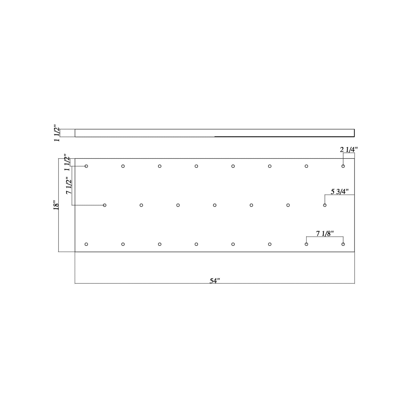 Multi Point 5423L Canopy - line drawing.