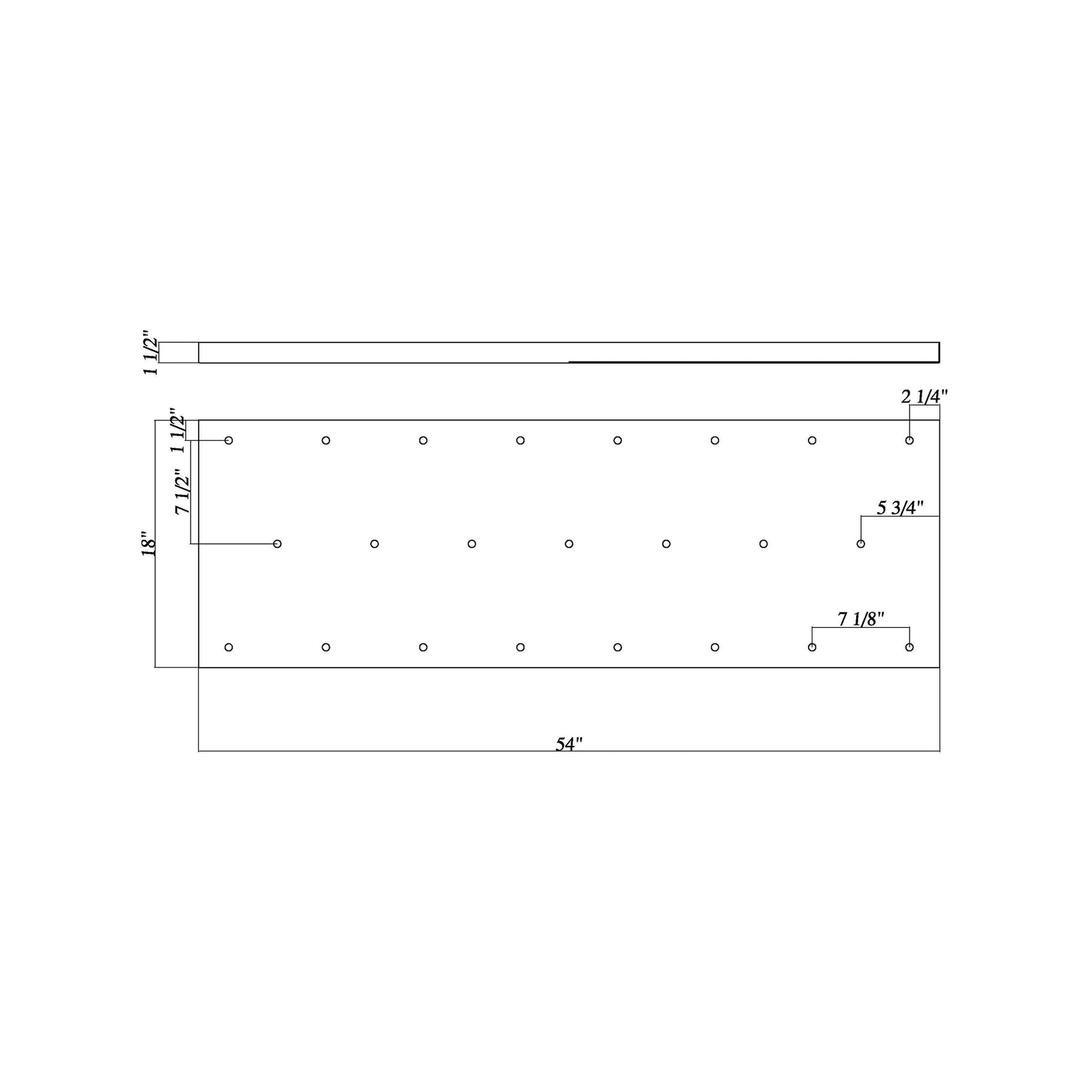 Multi Point 5423L Canopy - line drawing.