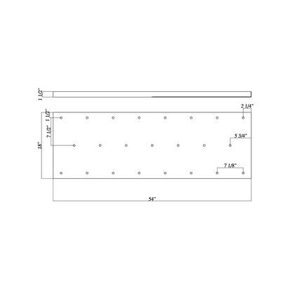 Multi Point 5423L Canopy - line drawing.