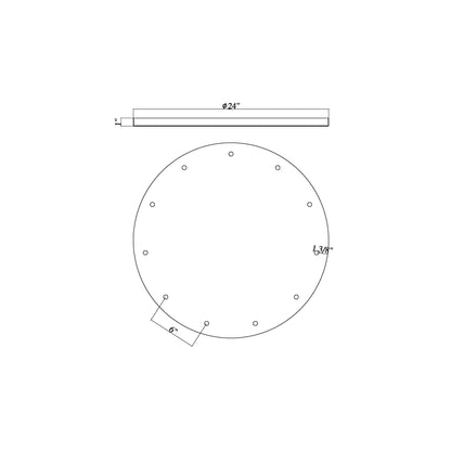 Multi Point CP2411R Canopy - line drawing.