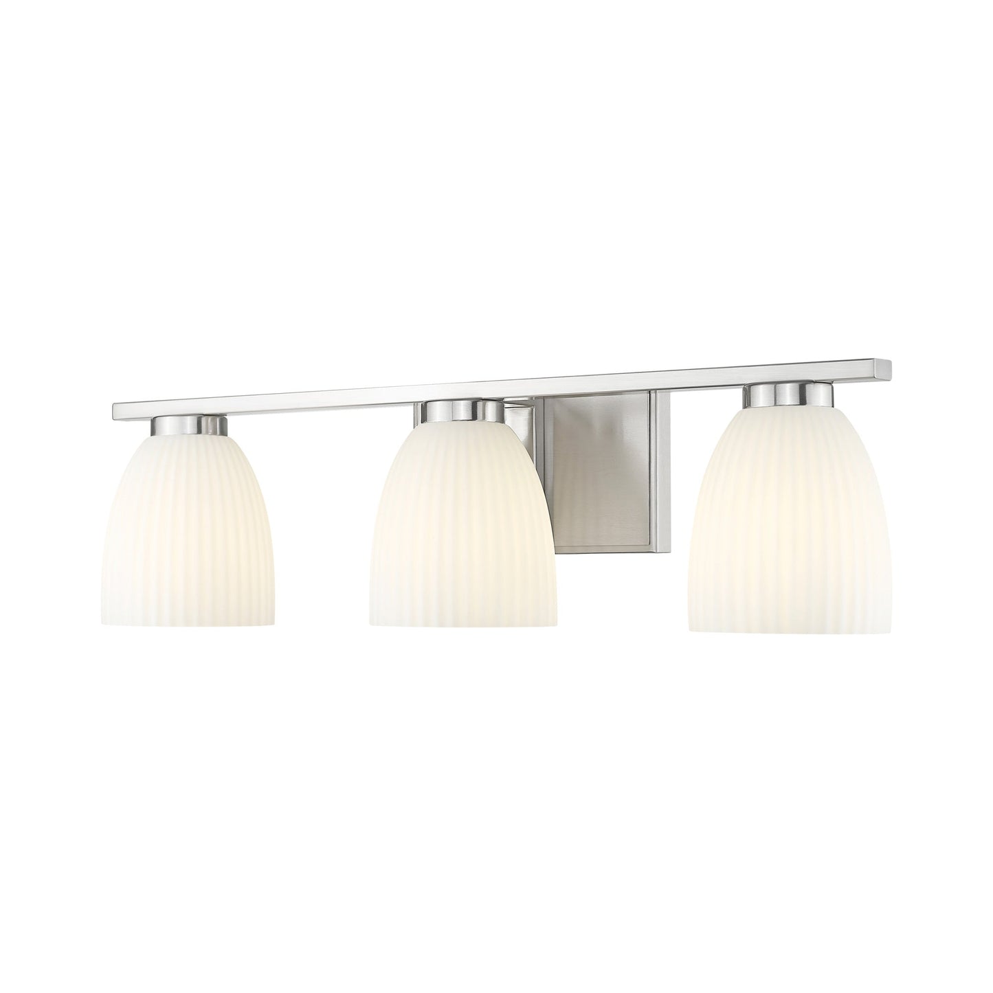 Naya Bath Vanity Light in Brushed Nickel (3-Light).