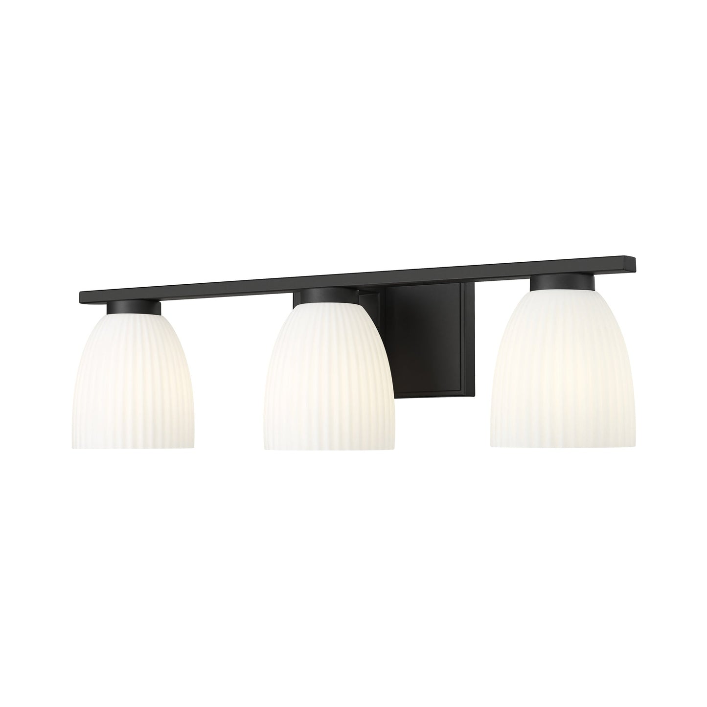 Naya Bath Vanity Light in Matte Black (3-Light).