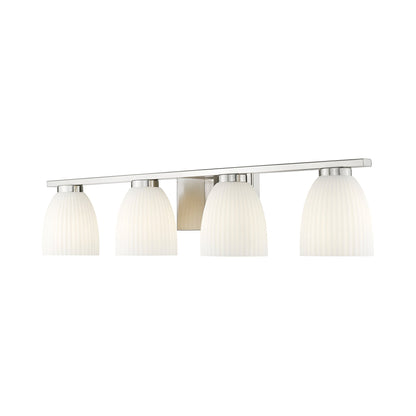 Naya Bath Vanity Light in Brushed Nickel (4-Light).