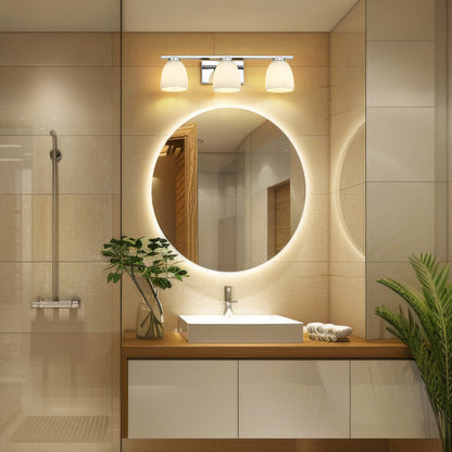 Naya Bath Vanity Light in bathroom.