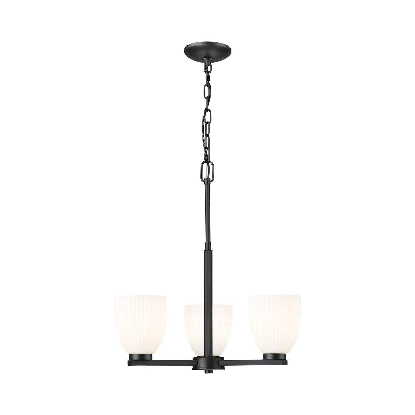Naya Chandelier in Matte Black (3-Light).