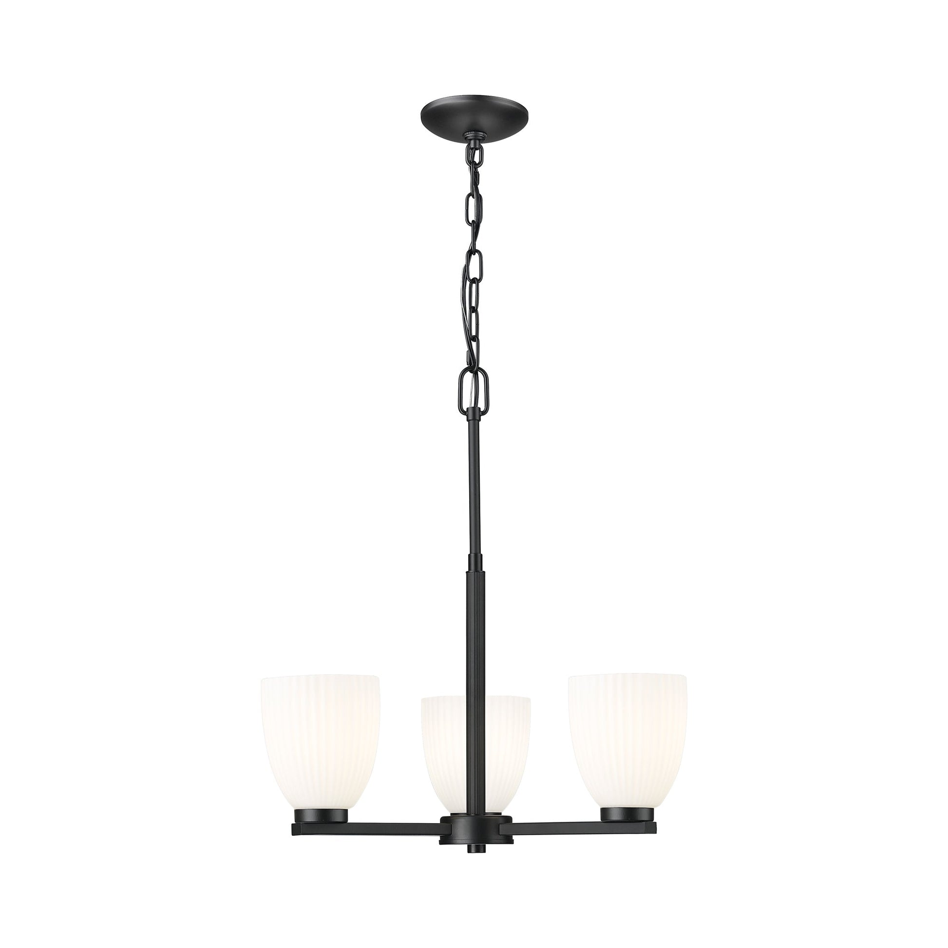 Naya Chandelier in Matte Black (3-Light).