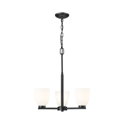 Naya Chandelier in Matte Black (3-Light).