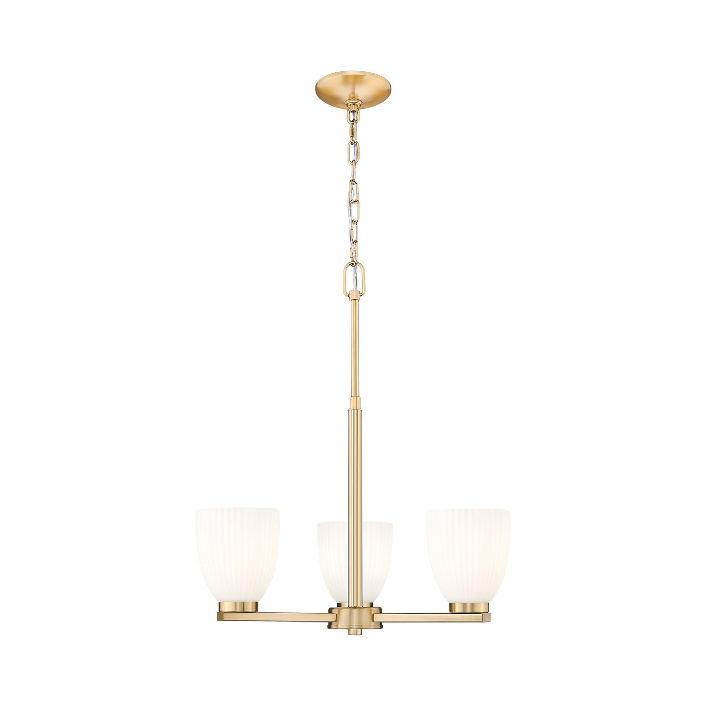 Naya Chandelier in Modern Gold (3-Light).