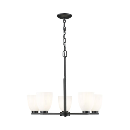Naya Chandelier in Matte Black (5-Light).