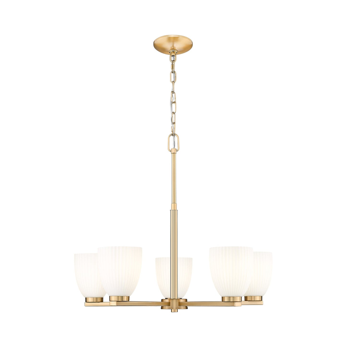 Naya Chandelier in Modern Gold (5-Light).