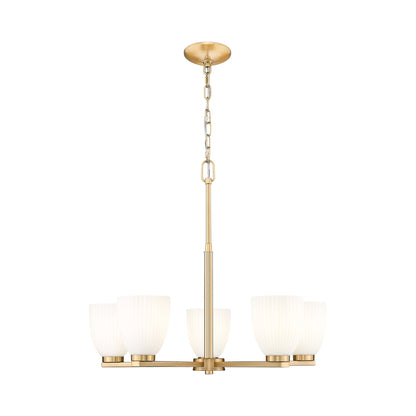 Naya Chandelier in Modern Gold (5-Light).
